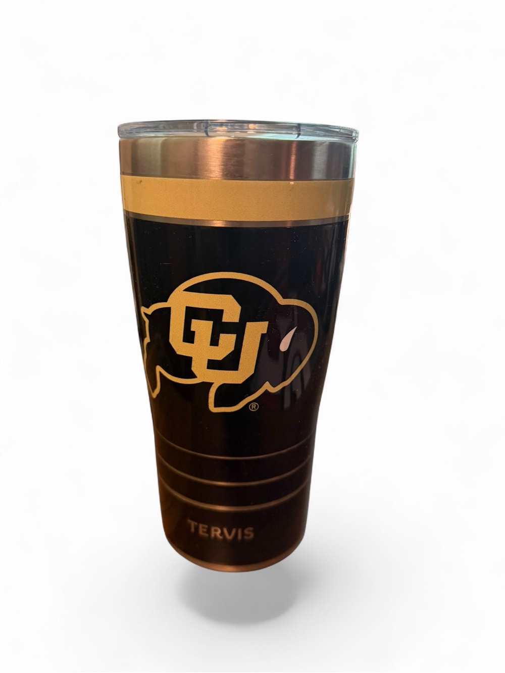 tervis Black and Gold Buffalo Logo Travel Tumbler
